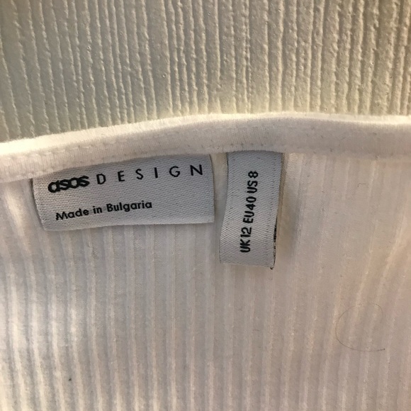 ASOS design criss cross shirt in white size us8 - Picture 2 of 3